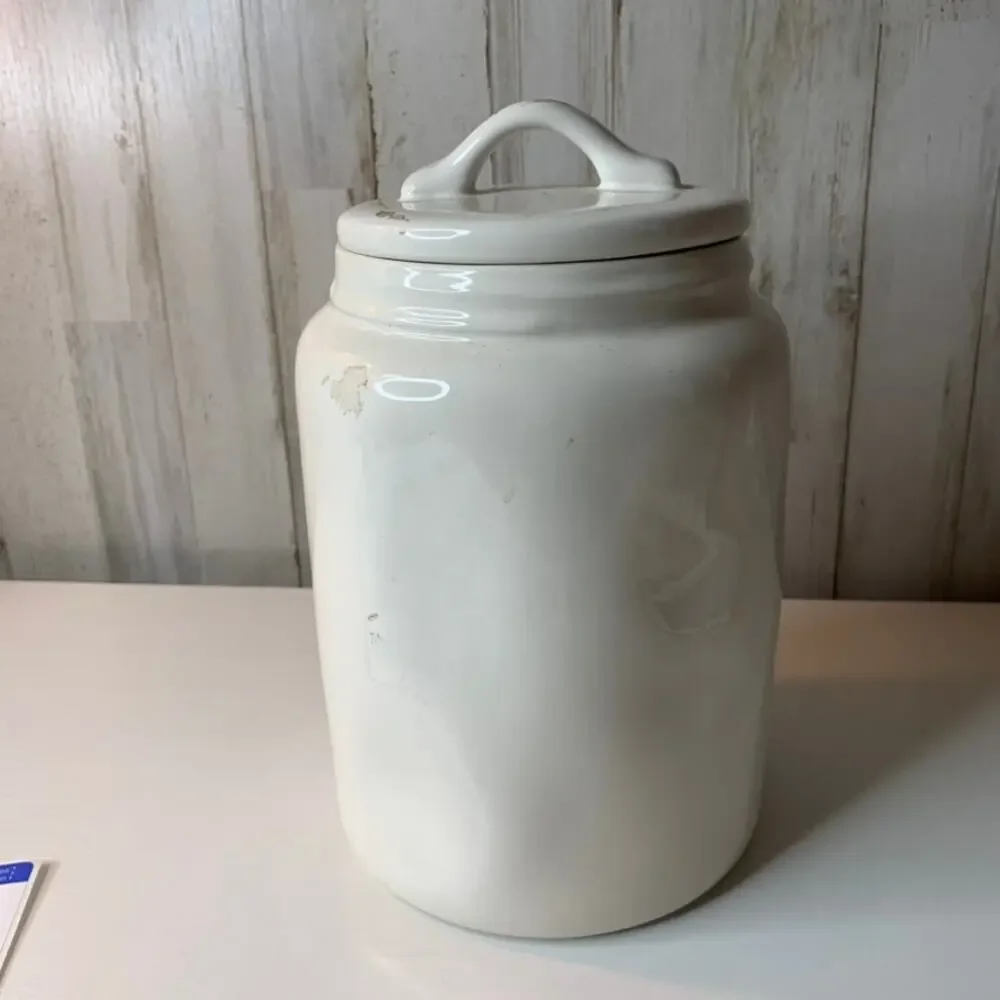 Rae Dunn COFFEE Canister Jar w/ Lid White 8 in Farmhouse